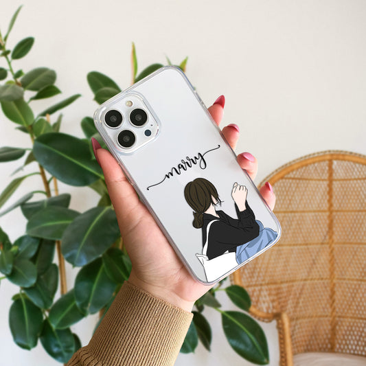 Relax Mood Customize Transparent Silicon Case For iPhone