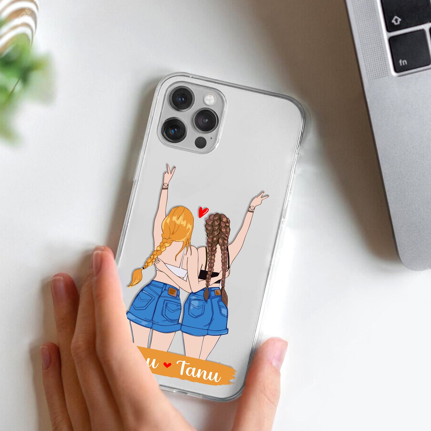 Besties Forever Customize Transparent Silicon Case For Vivo