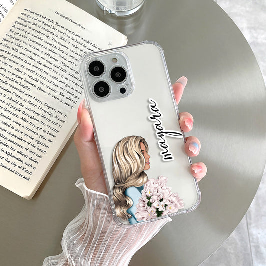 Stylish Girl Customize Transparent Silicon Case For Oppo