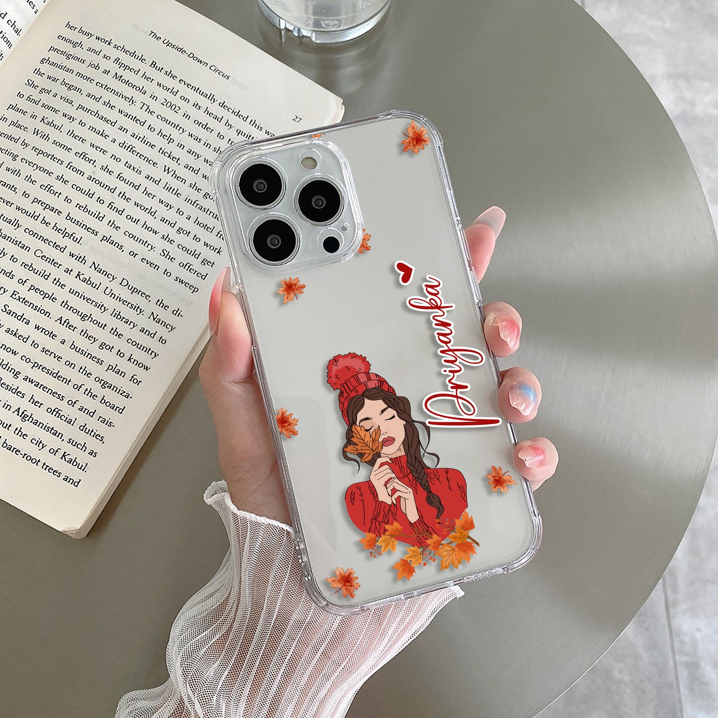Daisy Flower Customize Transparent Silicon Case For iPhone