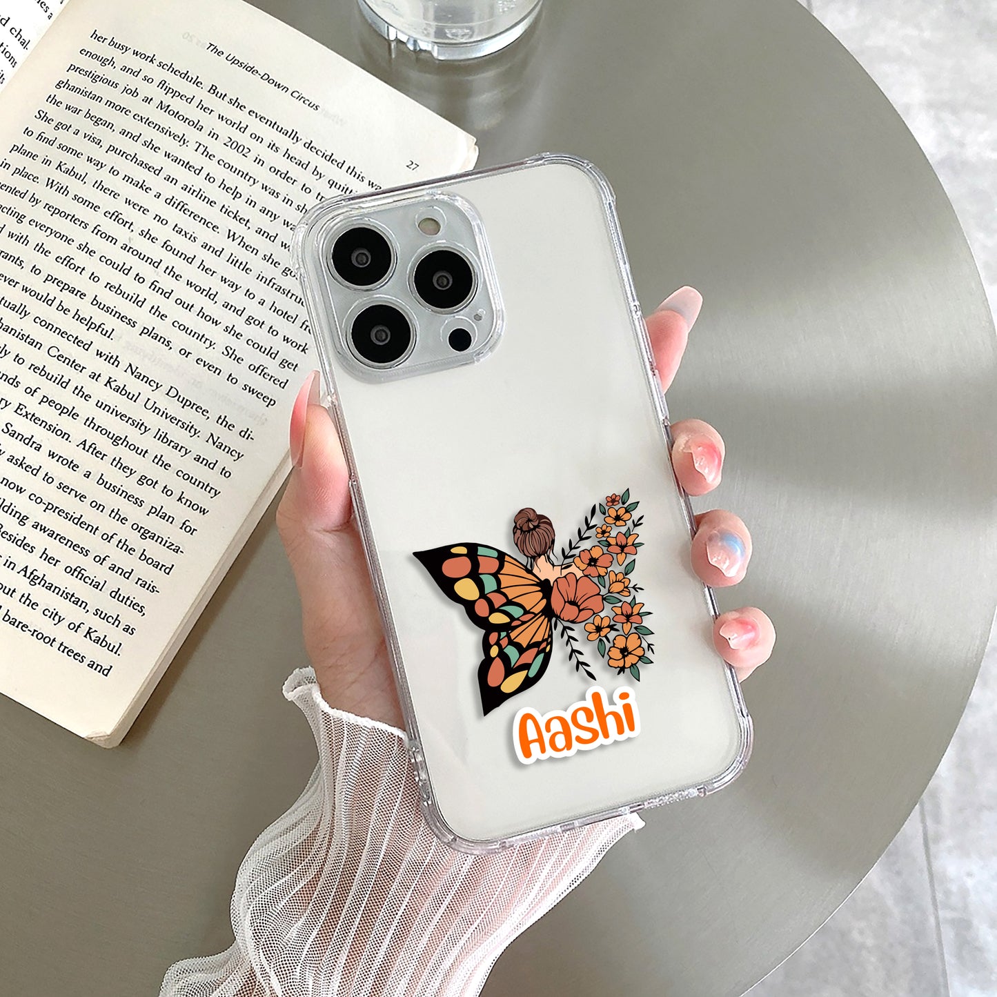 Butterfly Customize Transparent Silicon Case For Realme/Narzo