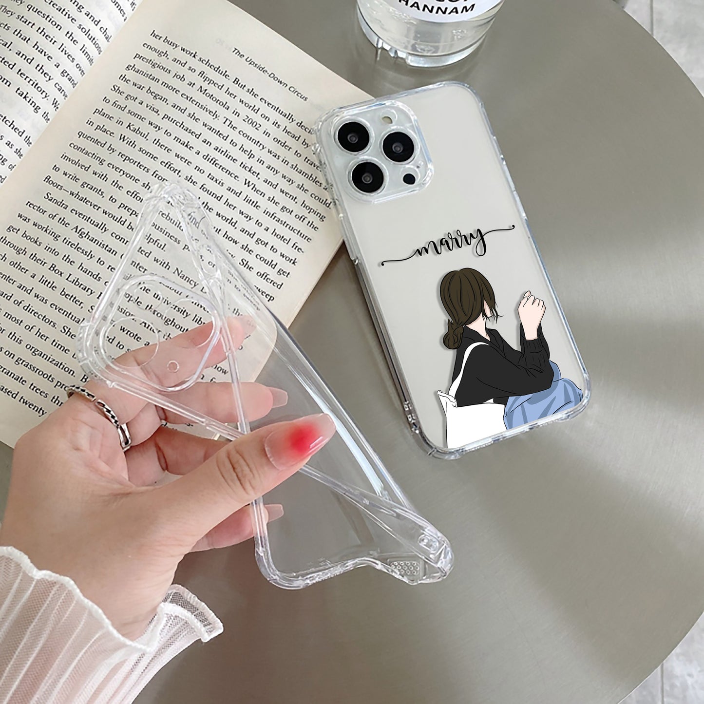 Relax Mood Customize Transparent Silicon Case For iPhone