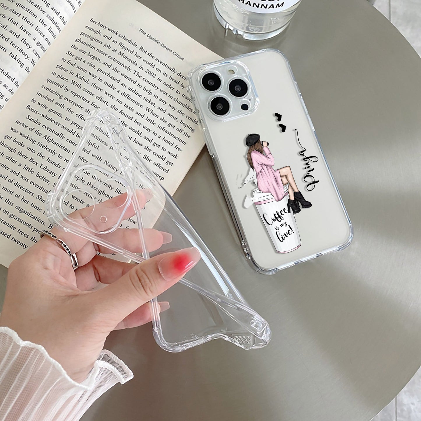 Coffee Lover Customize Transparent Silicon Case For iQOO