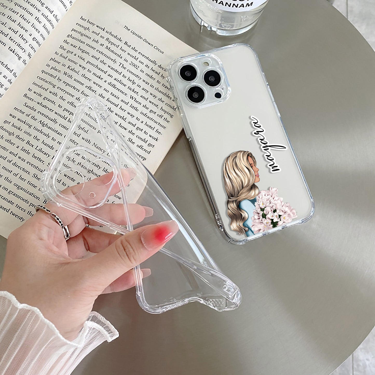 Stylish Girl Customize Transparent Silicon Case For Oppo
