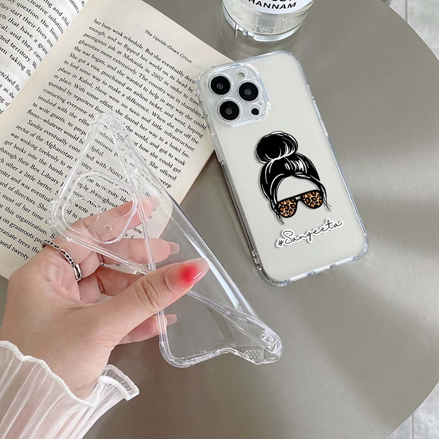 Girl With Goggles Customize Transparent Silicon Case For Poco