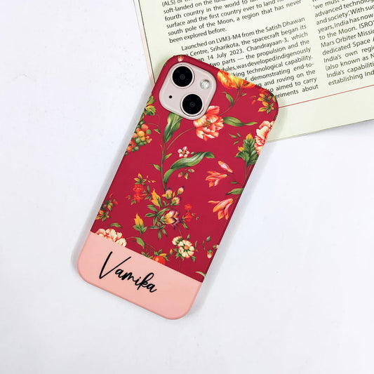 Just Wow Floral Slim Phone Case Cover Color Magenta For Redmi/Xiaomi