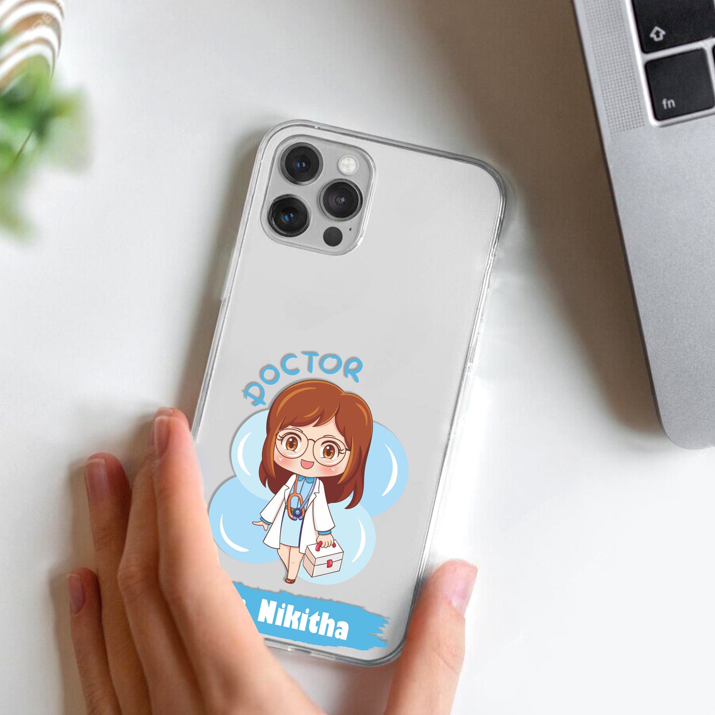 Future Doctor Customize Transparent Silicon Case For iPhone