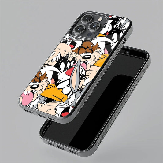 Cute Bugs Bunny Glass Case Cover For iQOO