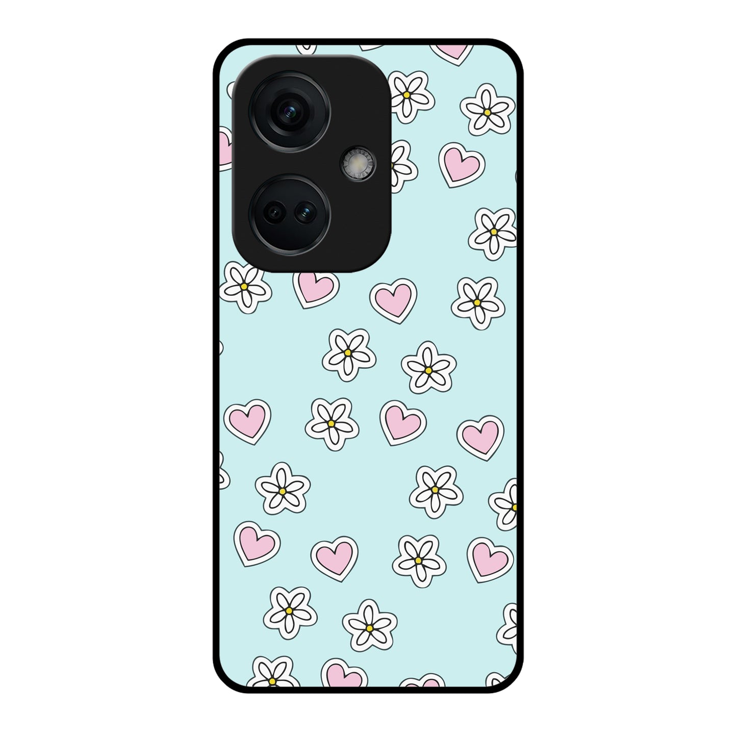 Heart With Blossom Glossy Metal Case Cover For OnePlus