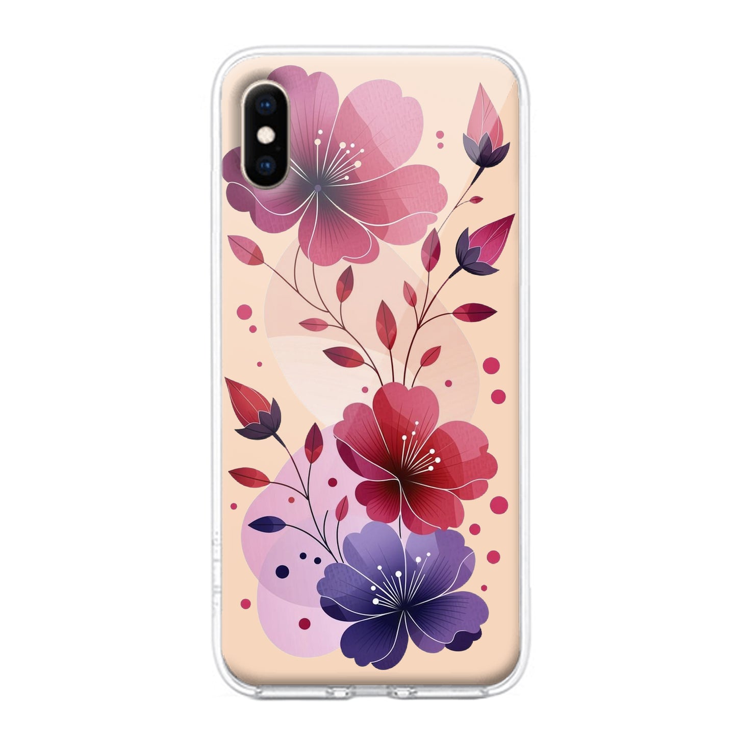 Stunning Floral Transparent Silicon Case For iPhone