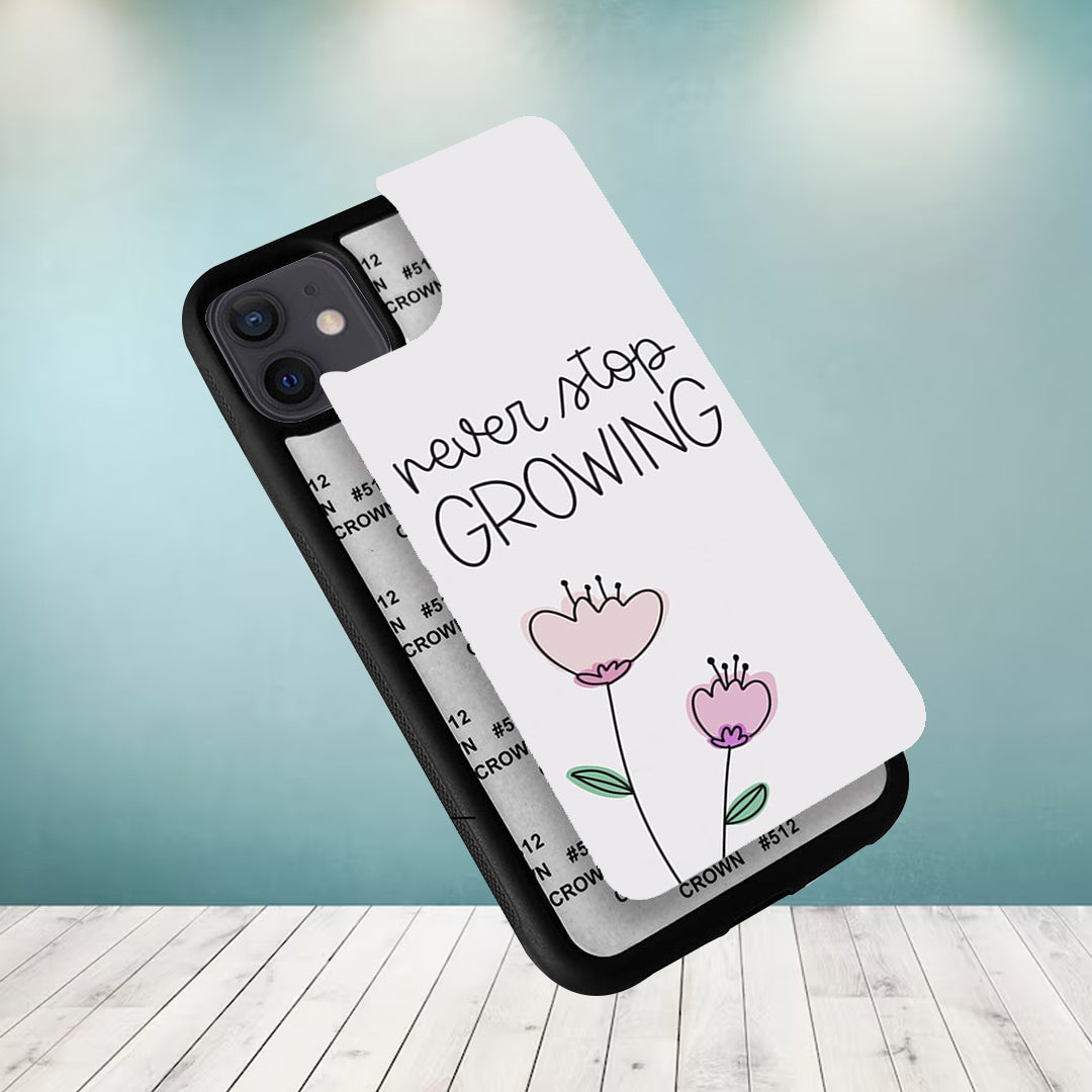 Never Stop Growing Glossy Metal Case Cover For Oppo