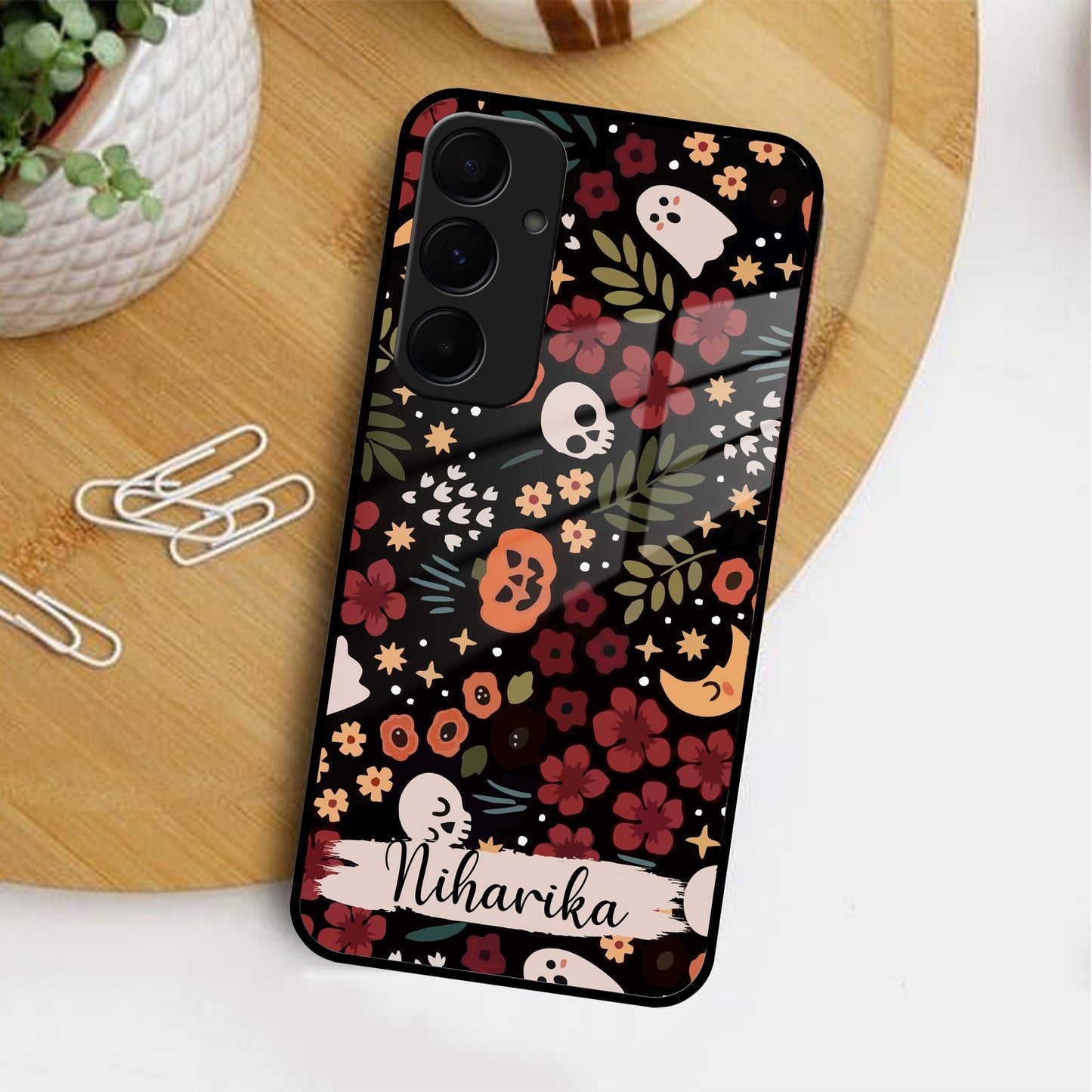 Hellowean Customize Glass Case Cover For Samsung