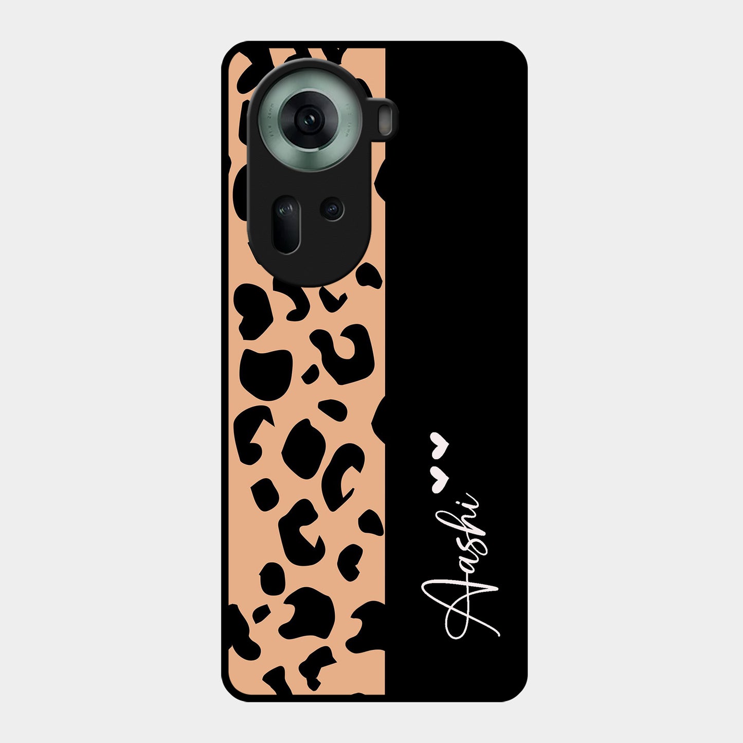 Leopard Glossy Metal Case Cover For Oppo