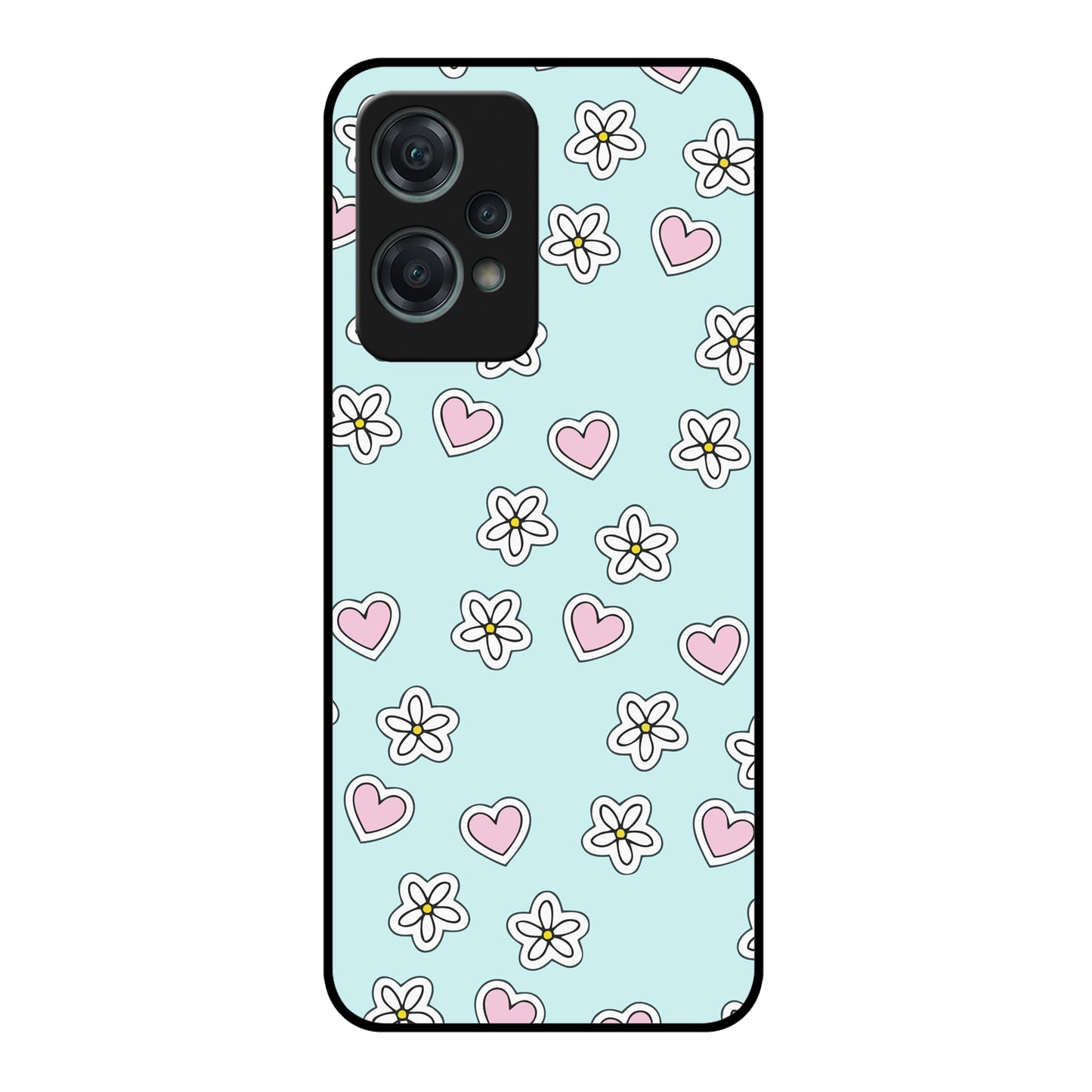 Heart With Blossom Glossy Metal Case Cover For OnePlus