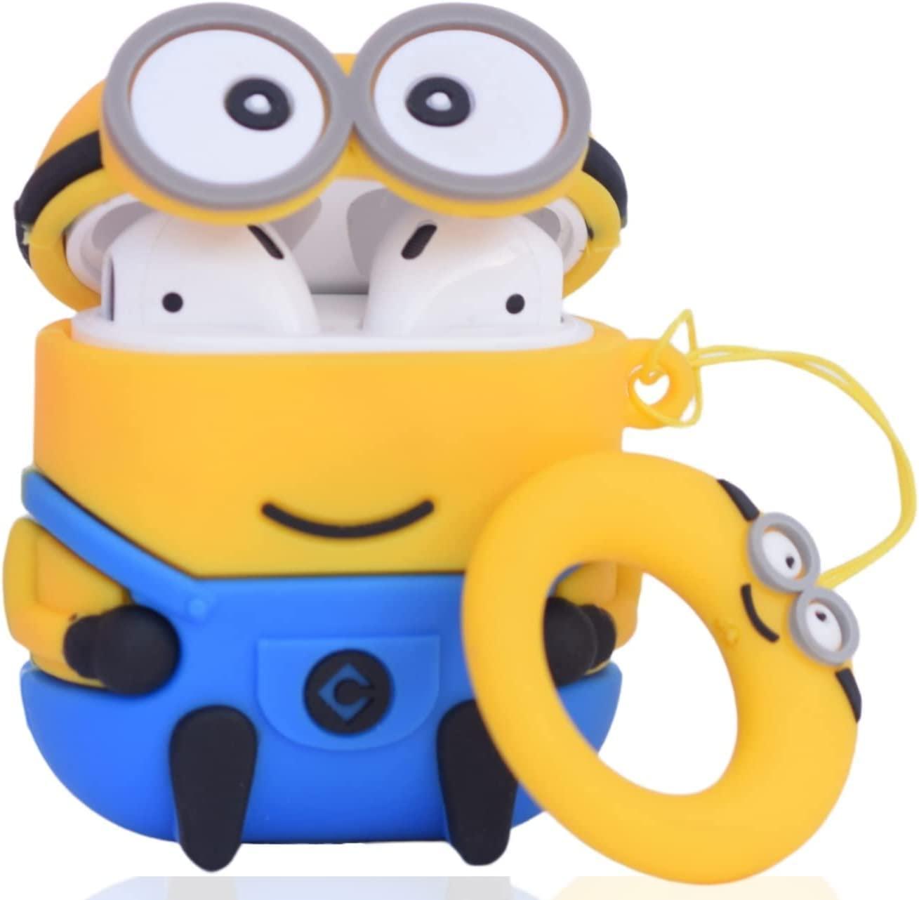 Cute Soft Silicone Case Compatible with Apple AirPods 4 Generation (2024) Full 360° Protection Dust-Proof Shockproof Case Cover with Hook - ShopOnCliQ