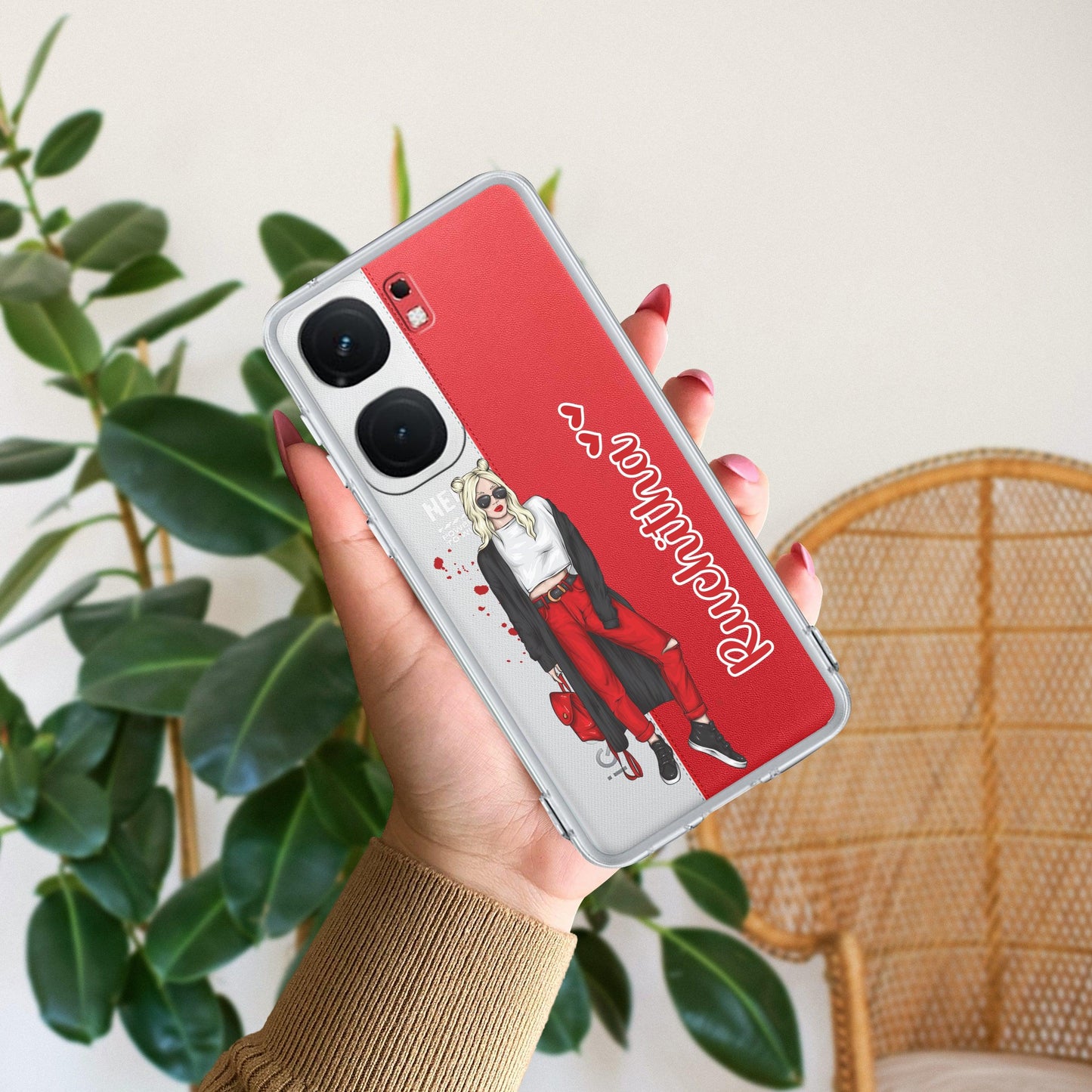 Attitude Girl Customize Transparent Silicon Case For iQOO - ShopOnCliQ