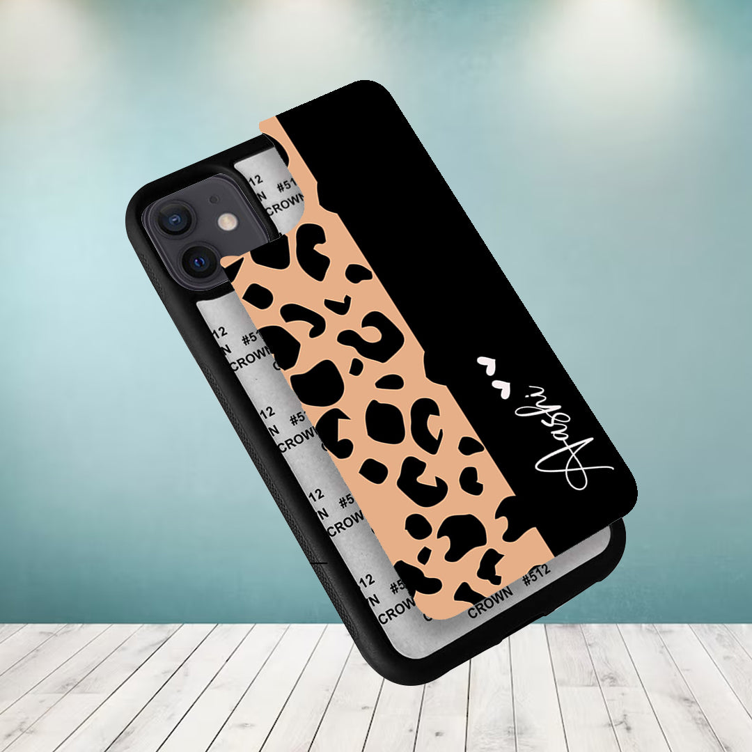 Leopard Glossy Metal Case Cover For iPhone