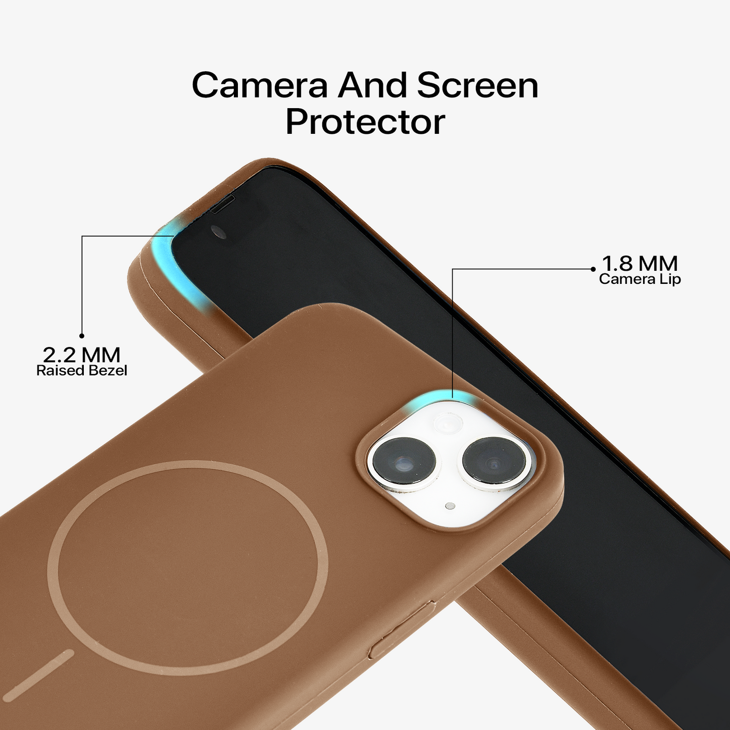 Anti Dust MagSafe Silicone Case - IPhone 15 ( Brown)