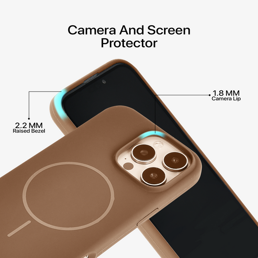 Anti Dust MagSafe Silicone Case - IPhone 15 pro max ( Brown)