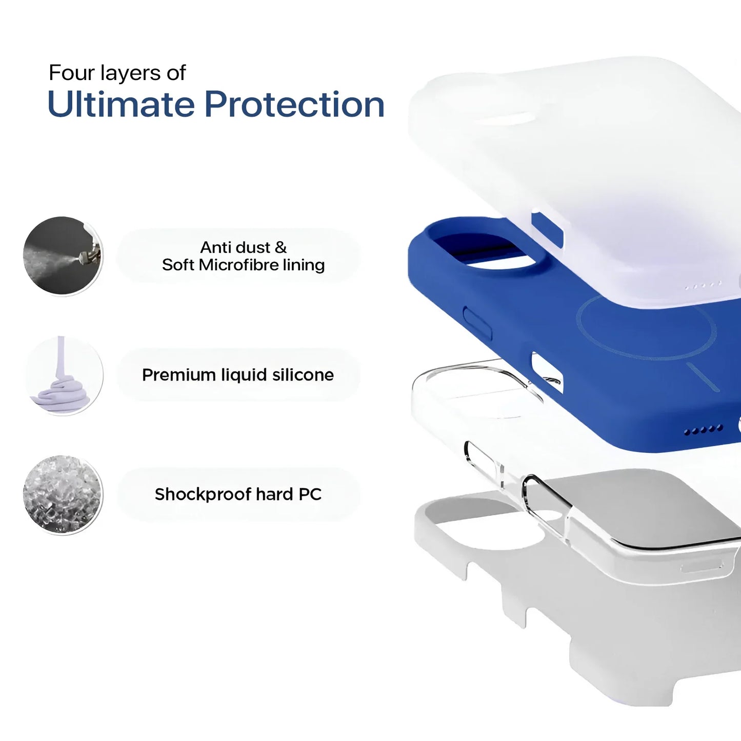 Anti Dust Magsafe Silicone Case - iPhone 16 Plus ( Denim Blue) - ShopOnCliQ