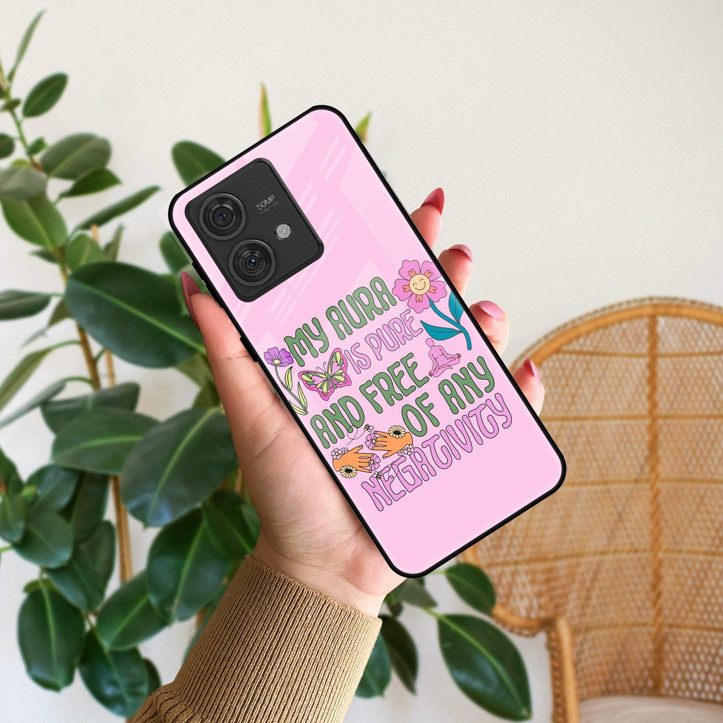 Aura Is Pure Glossy Metal Case Cover For Motorola