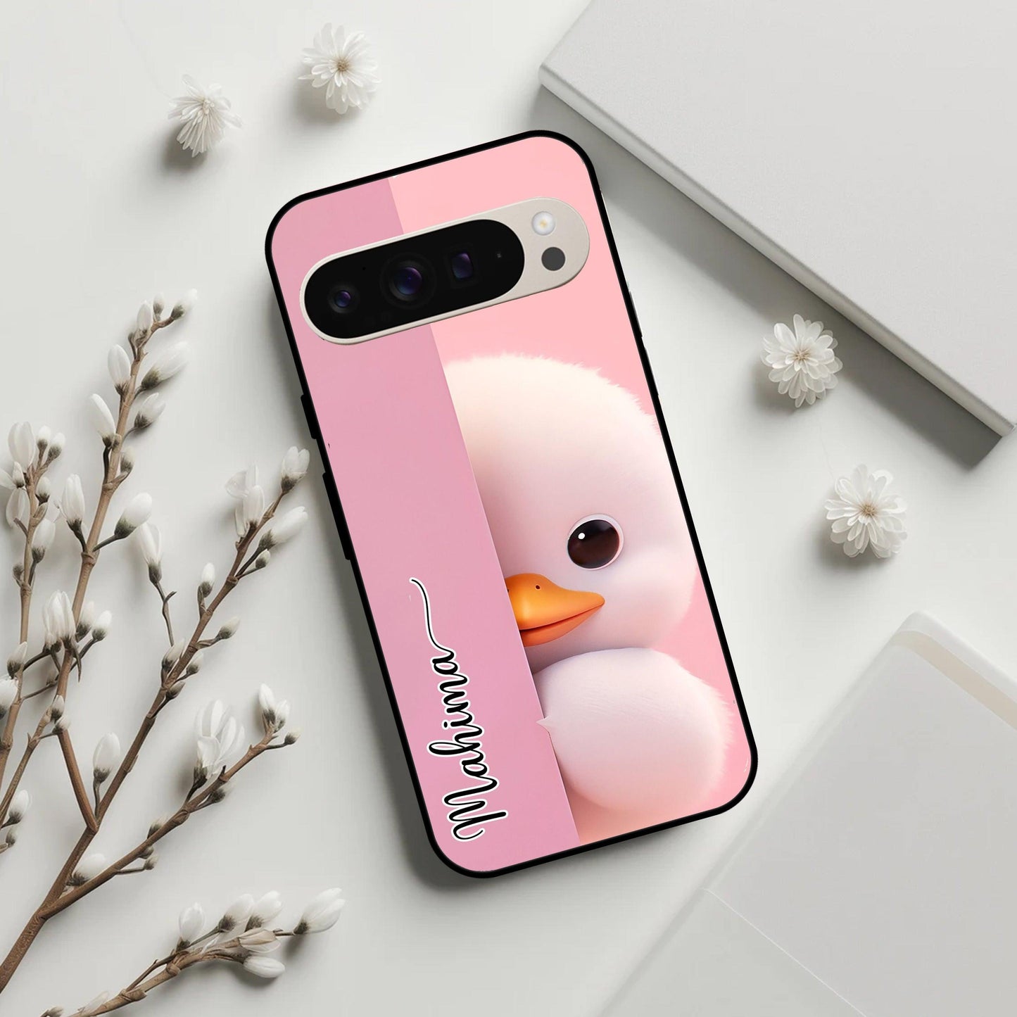 Baby Duck Glossy Metal Case Cover For Google