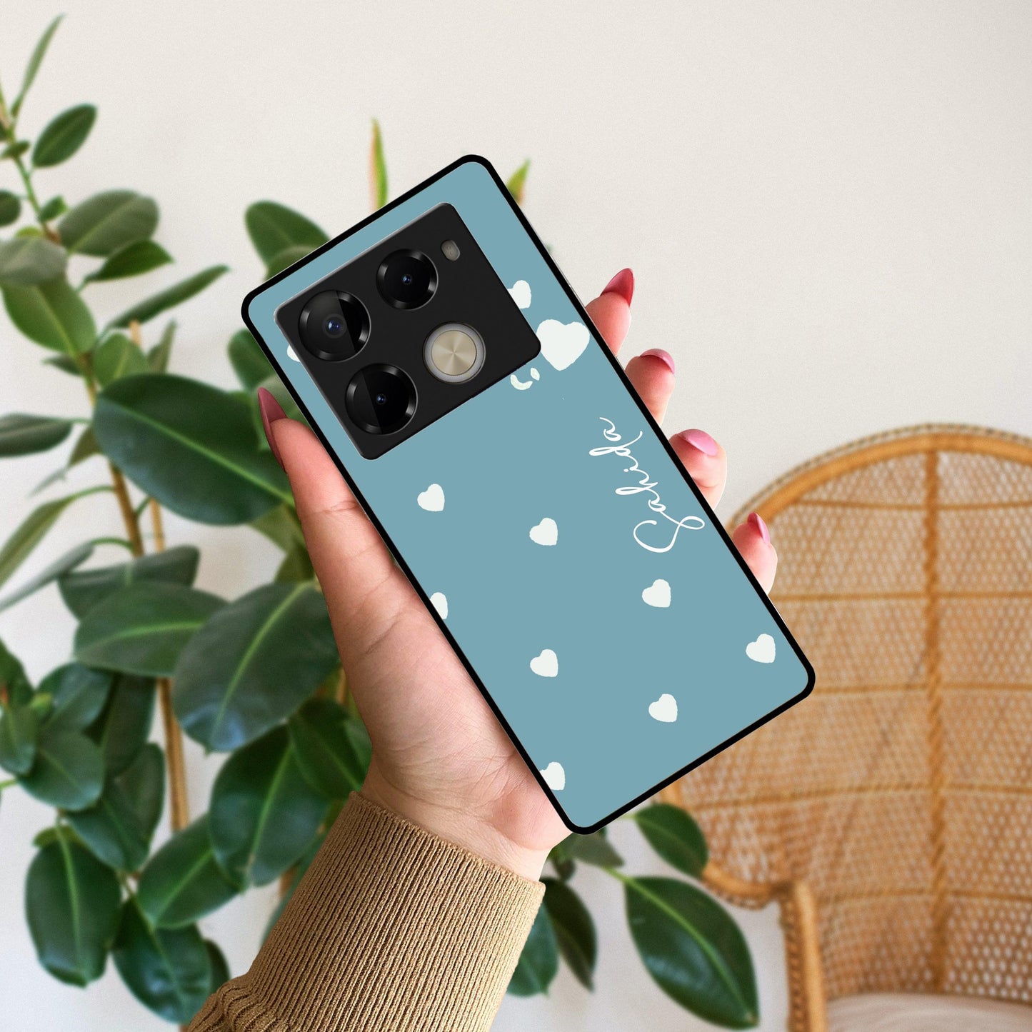 Be Loved Glossy Customised Metal Case Cover Sky Blue For Infinix - ShopOnCliQ