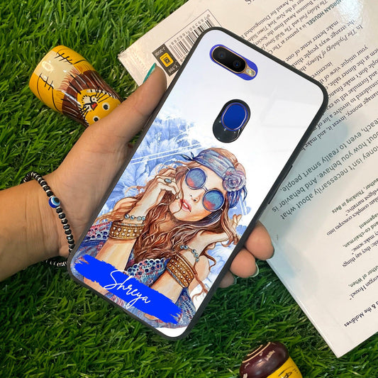 Bindass Babe Customize Glass Case Cover For Oppo