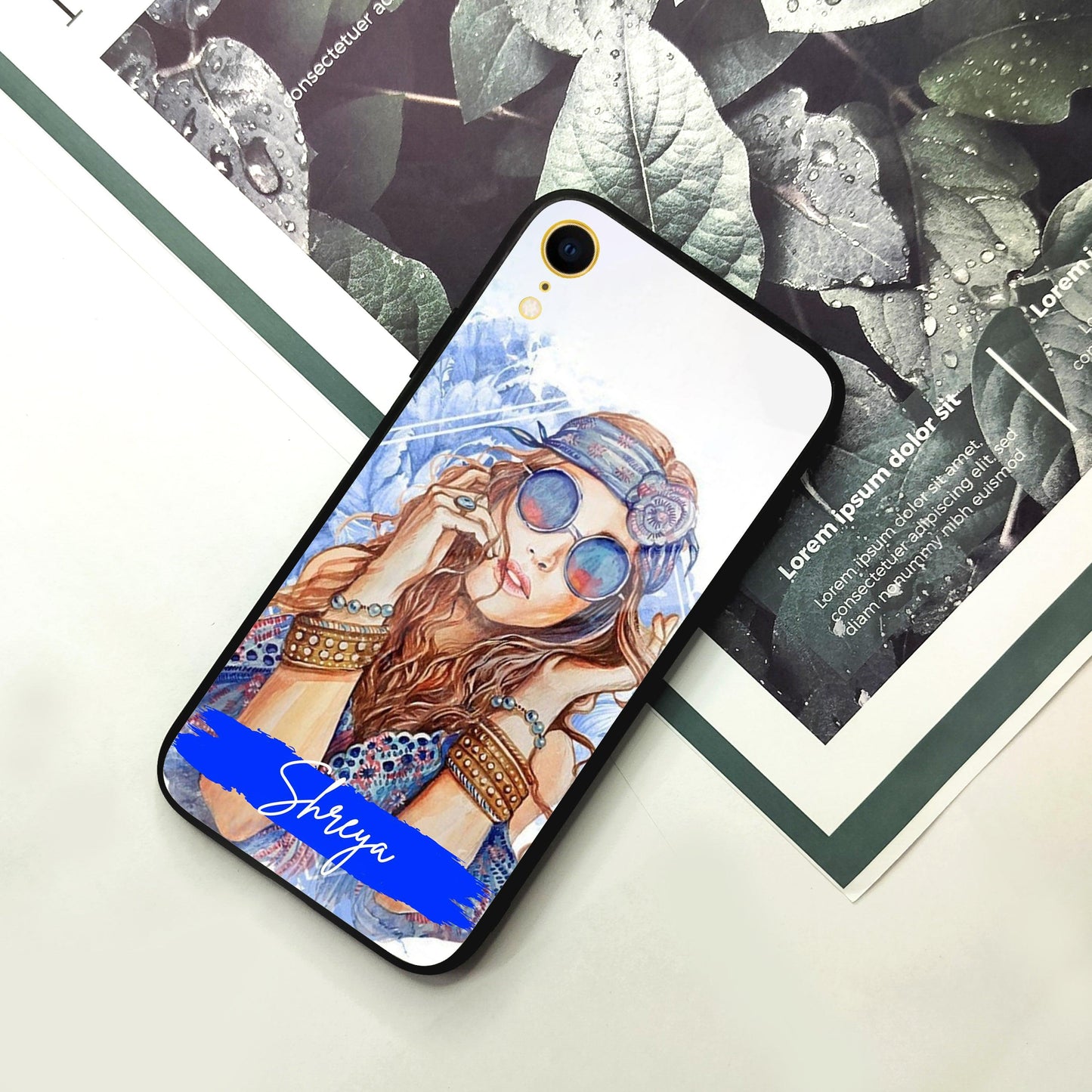 Bindass Babe Customize Glass Case Cover For iPhone