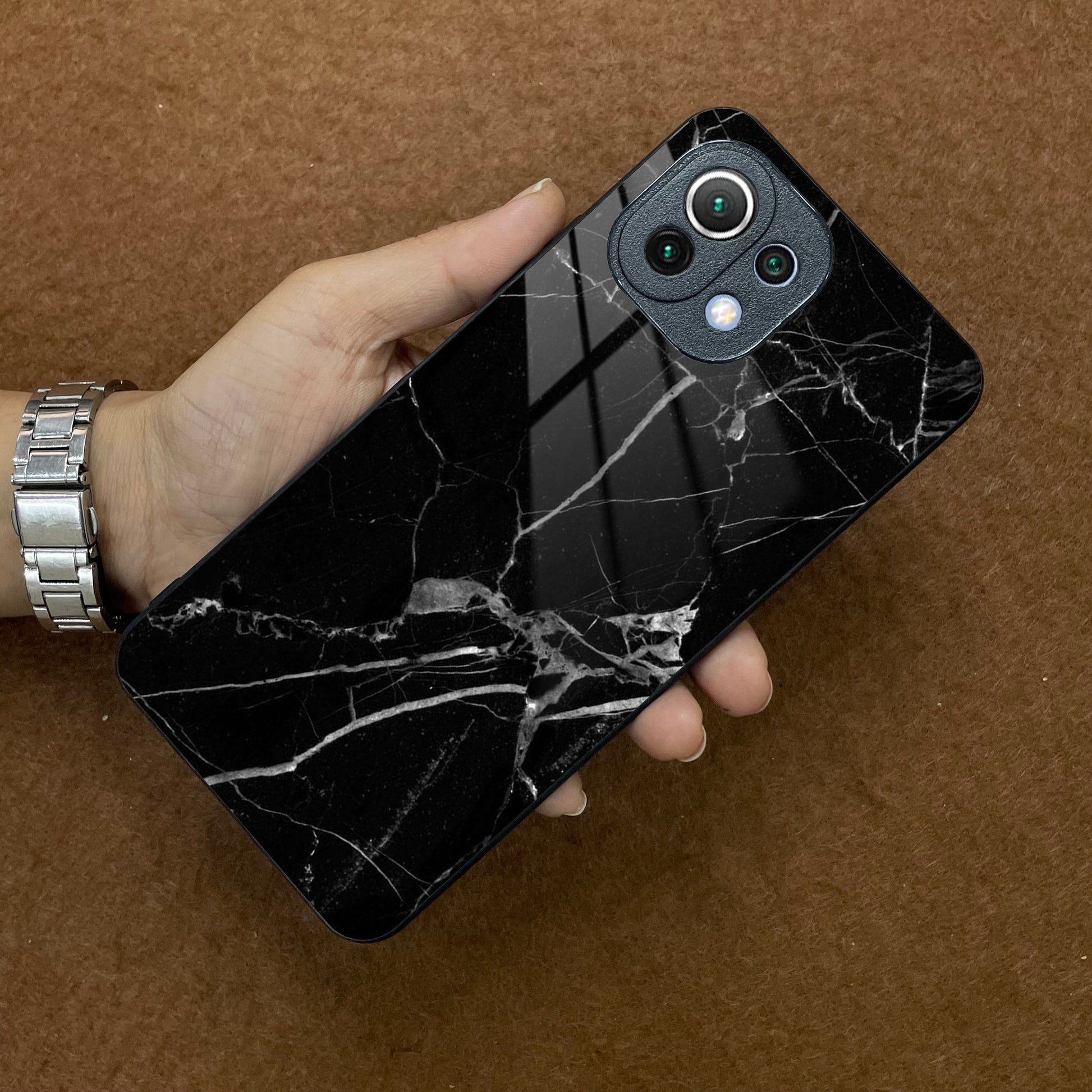 Black Marble Patter  Glass Case Cover for Redmi/Xiaomi ShopOnCliQ