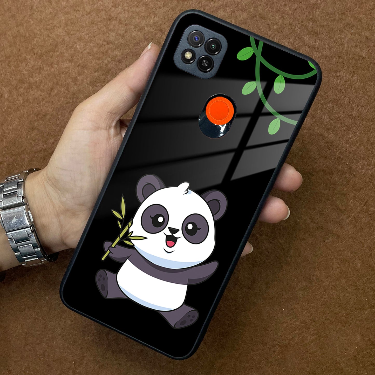 Black Panda Glass Phone Case For Poco ShopOnCliQ