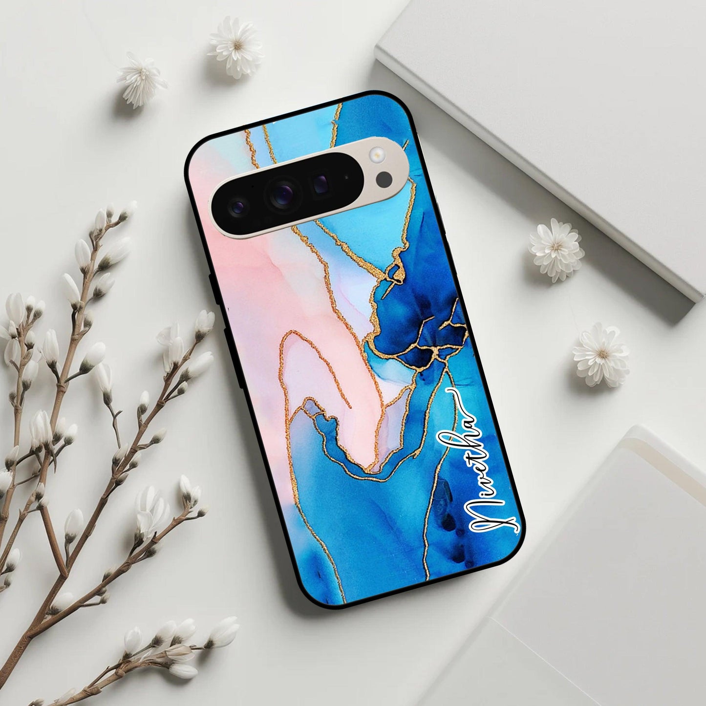 Blue Marble Glossy Metal Case Cover For Google