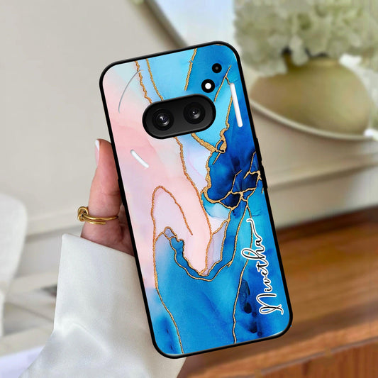 Blue Marble Glossy Metal Case Cover For Nothing - ShopOnCliQ