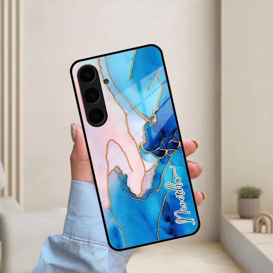 Blue Marble Glossy Metal Case Cover For Samsung - ShopOnCliQ