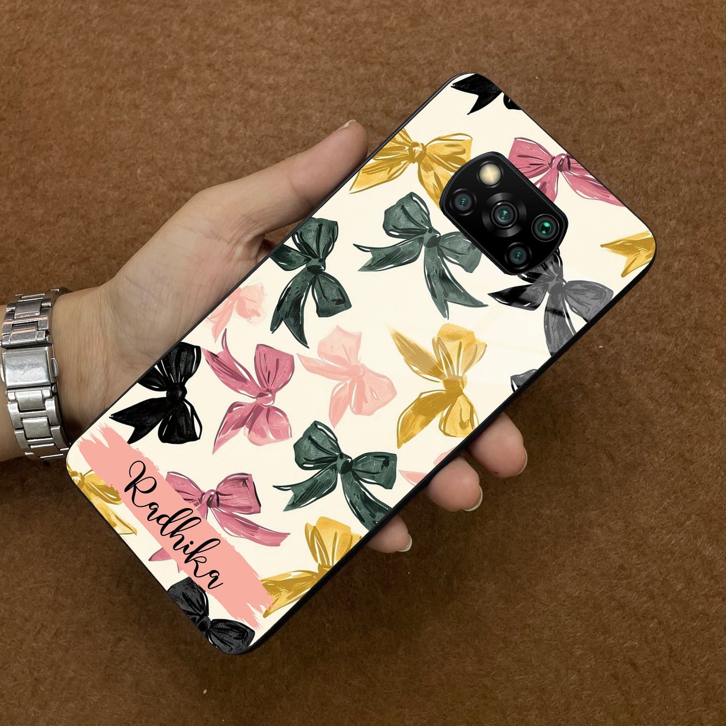 Bow Customize Glass Case Cover For Poco