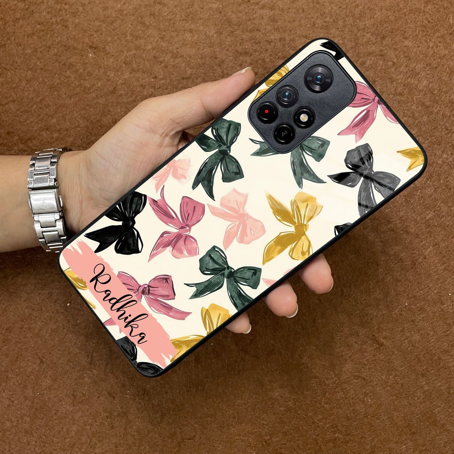 Bow Customize Glass Case Cover For Poco