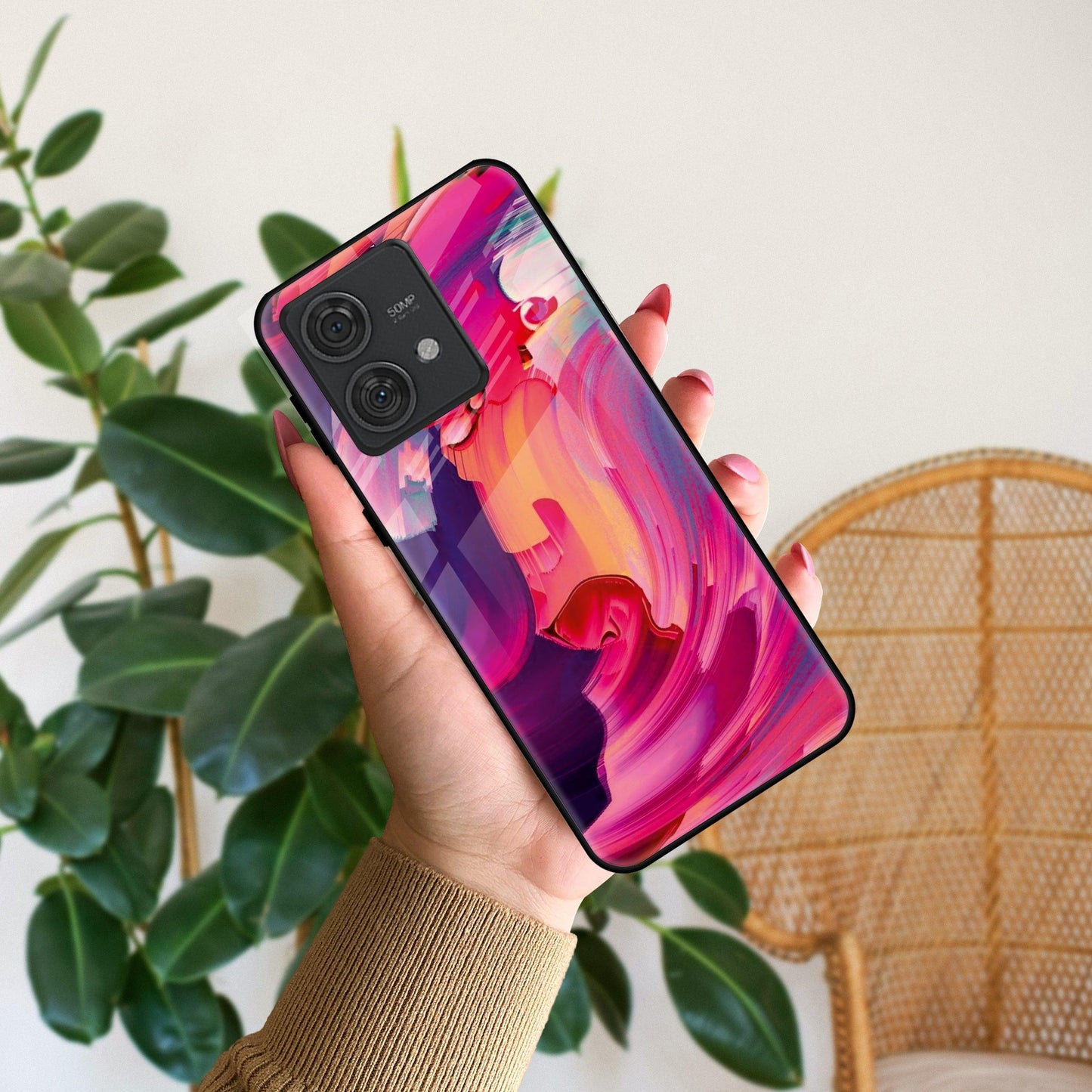 Canvas Print Glossy Metal Case Cover For Motorola