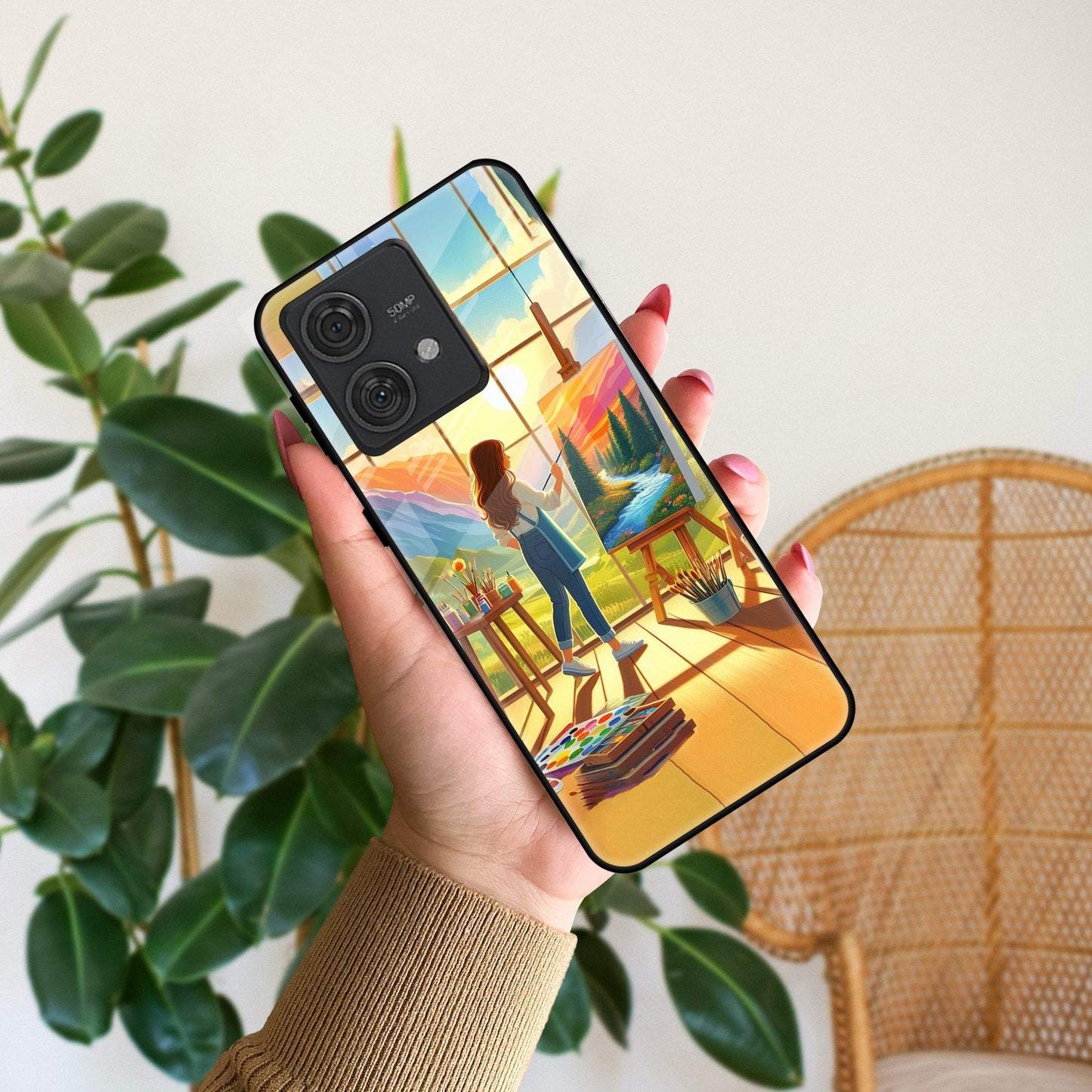 Canvas of Dreams Glossy Metal Case Cover For Motorola