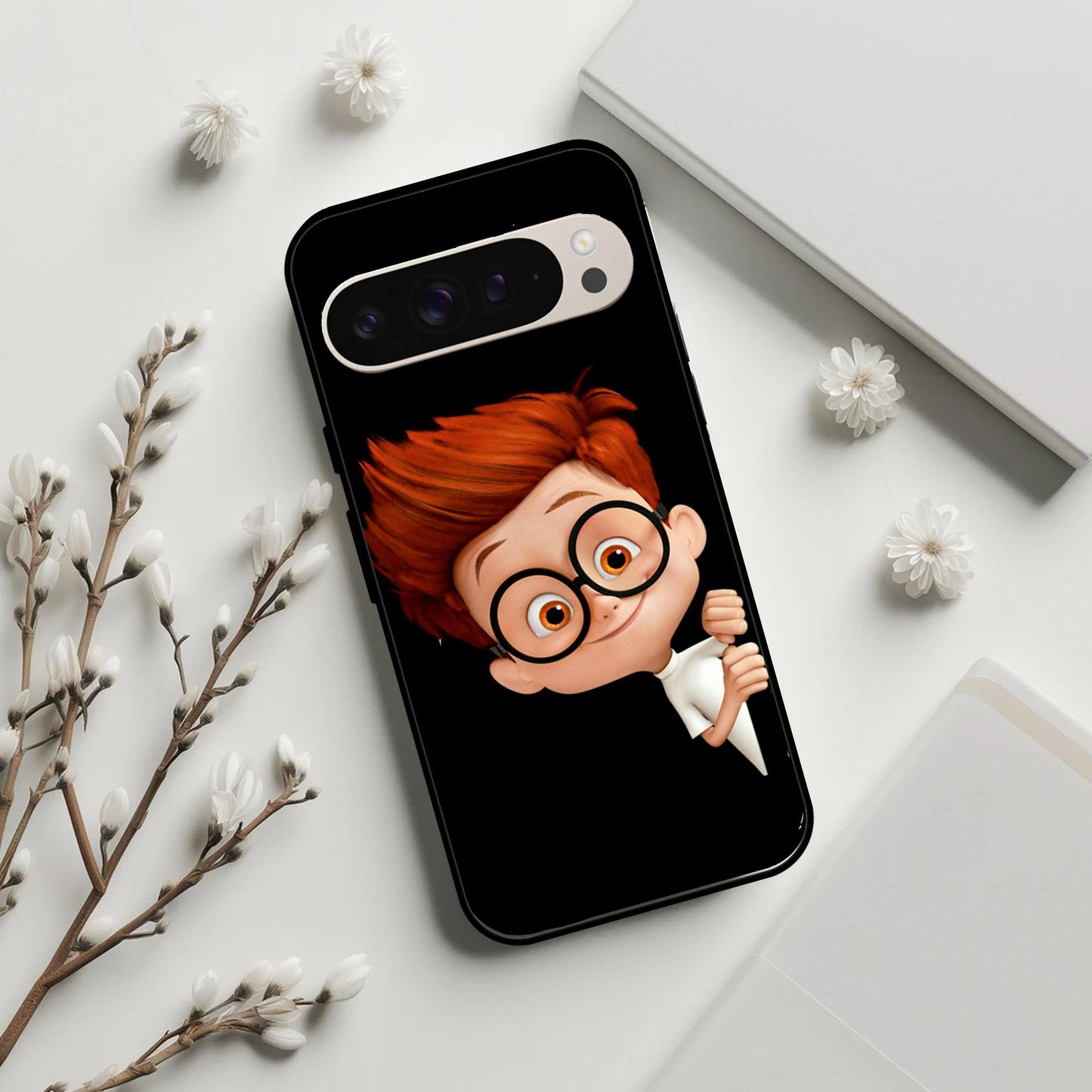 Cartoon Boy Glossy Metal Case Cover For Google