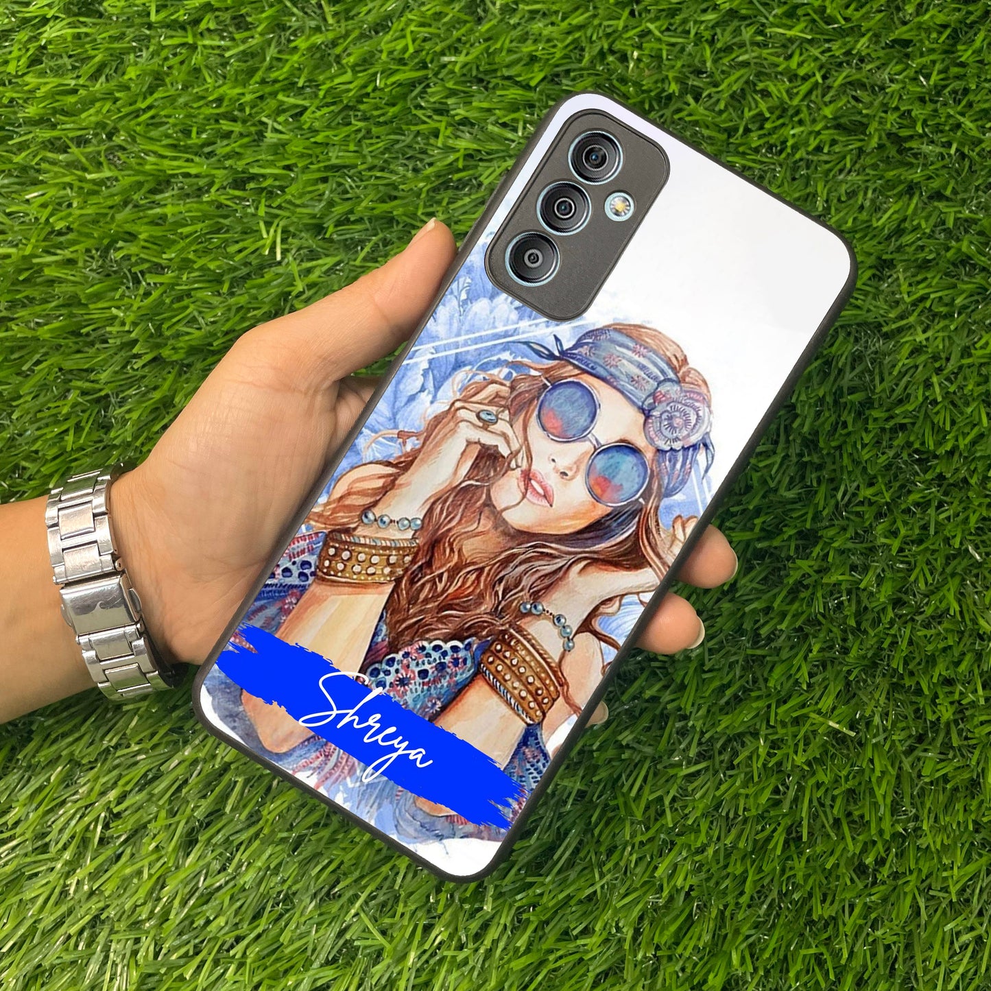 Bindass Babe Customize Glass Case Cover For Samsung
