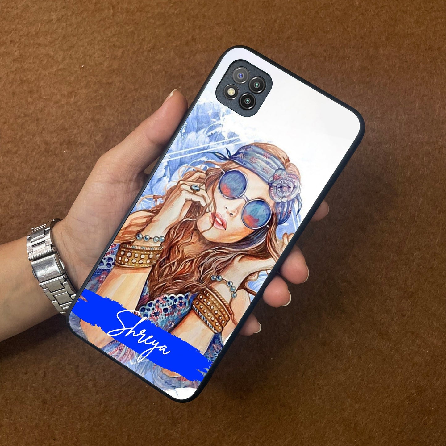 Bindass Babe Customize Glass Case Cover For Poco