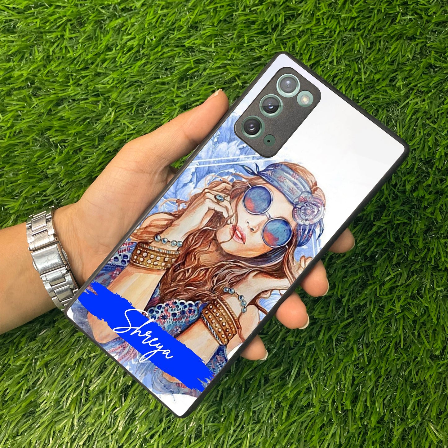 Bindass Babe Customize Glass Case Cover For Samsung