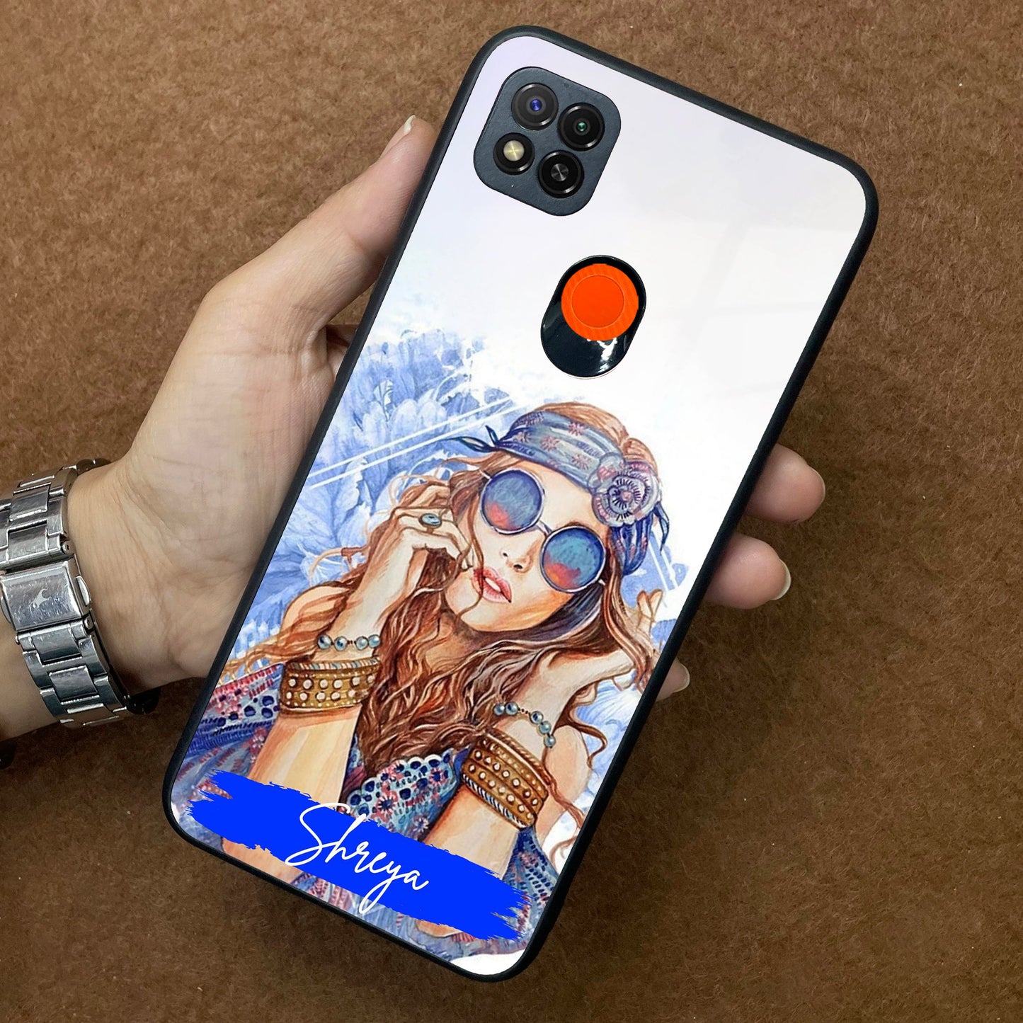 Bindass Babe Customize Glass Case Cover For Poco