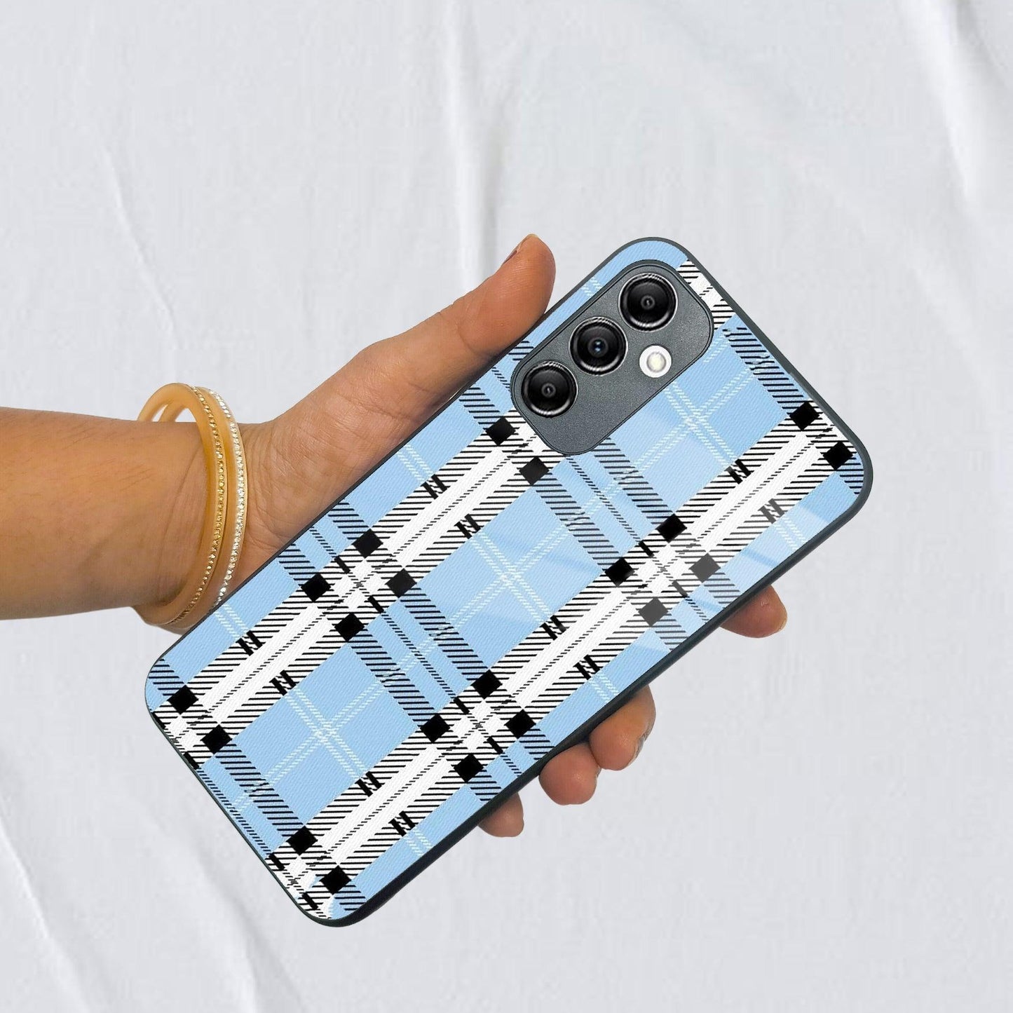 Check Glass Phone Case And Cover For Samsung