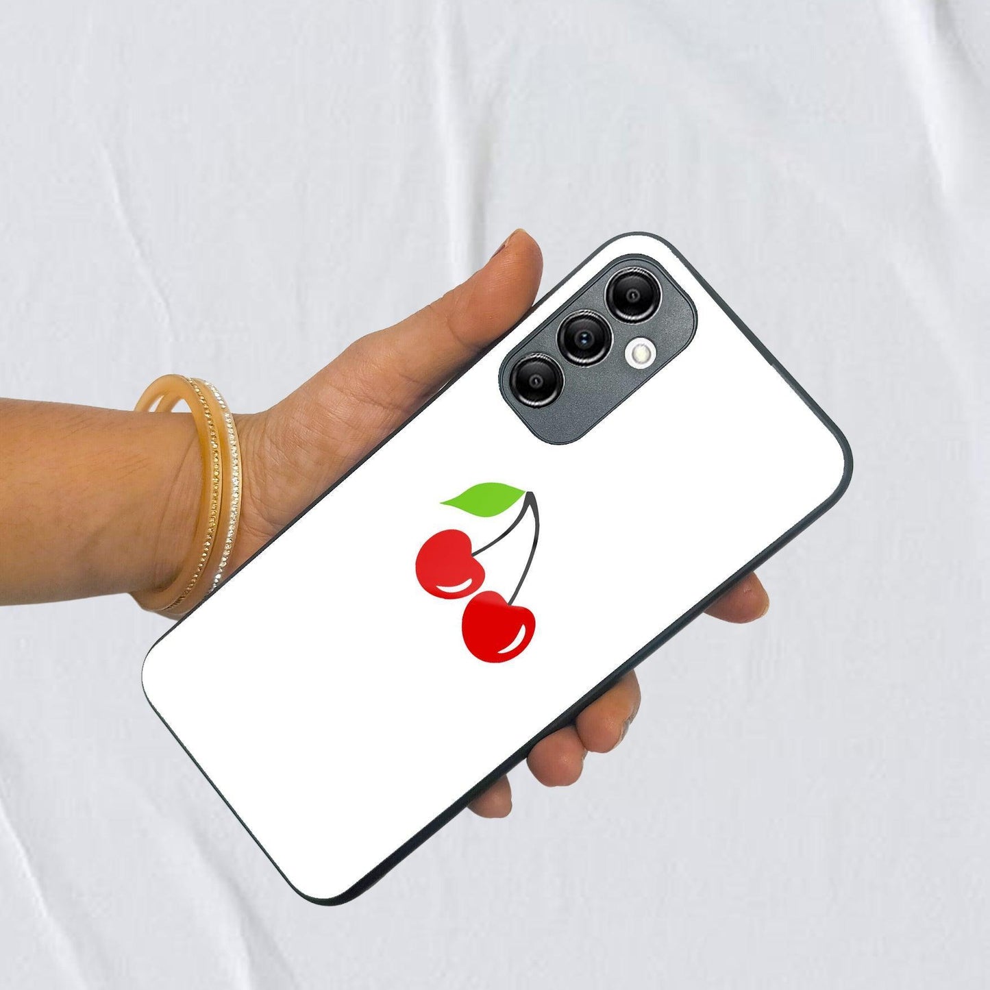 Cherry Glass Case Cover For Samsung