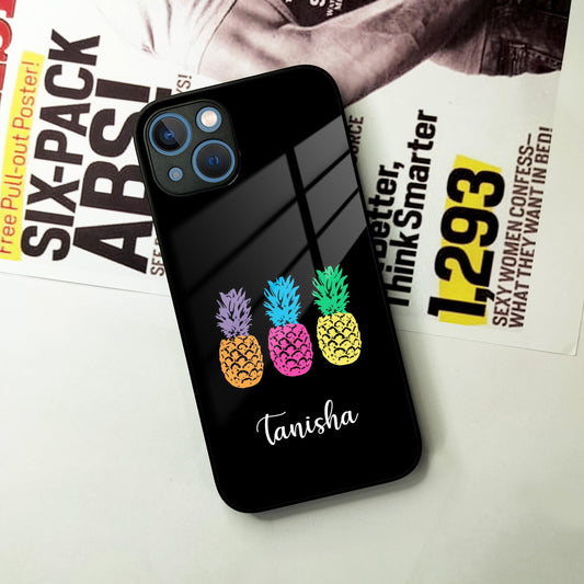 Colorful Pineapple Glass Case Cover For iPhone - ShopOnCliQ