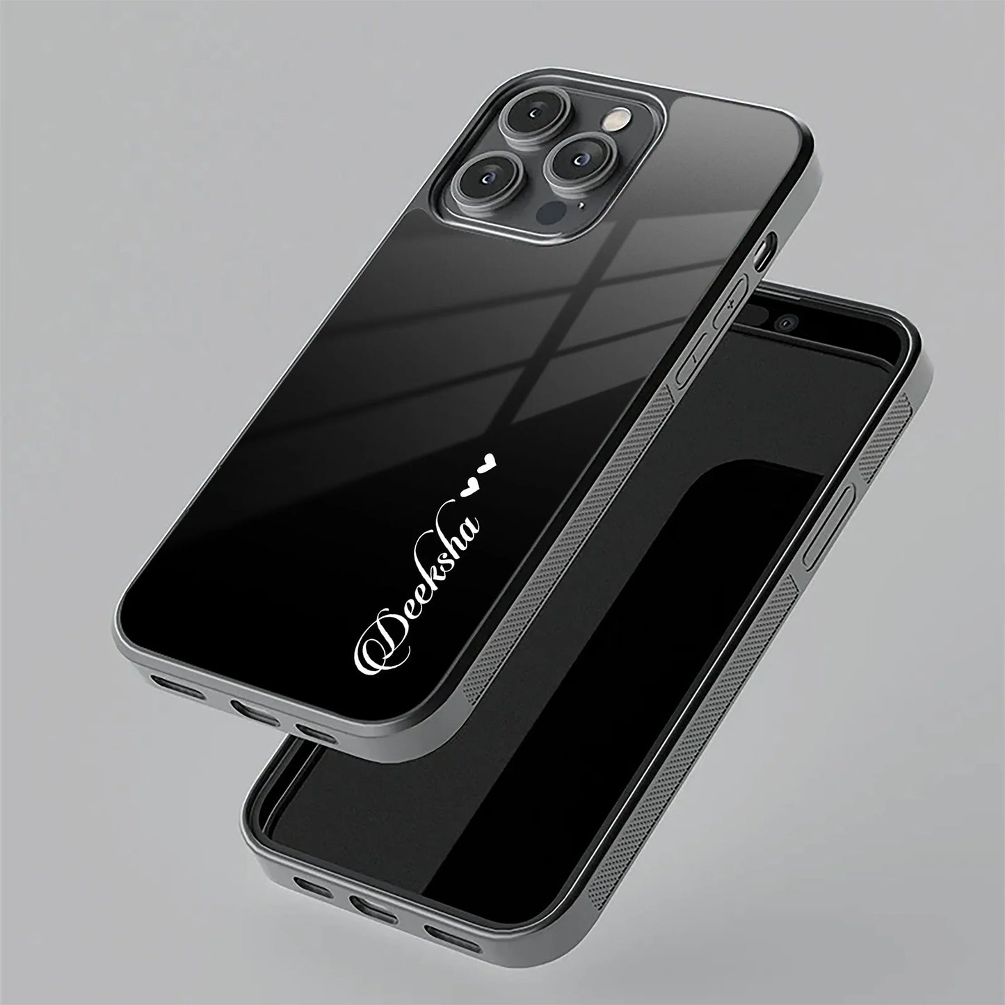 Customize Name Gradient Glass Case Cover Black For Motorola - ShopOnCliQ