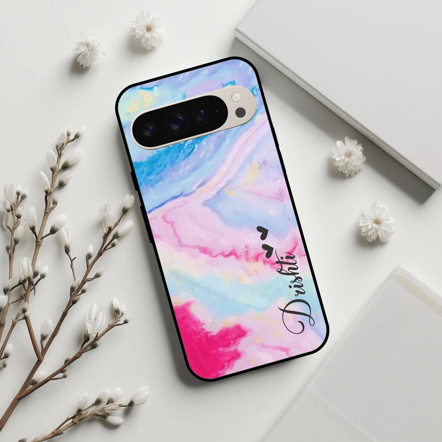 Customized Rainbow Glossy Metal Case Cover For Google