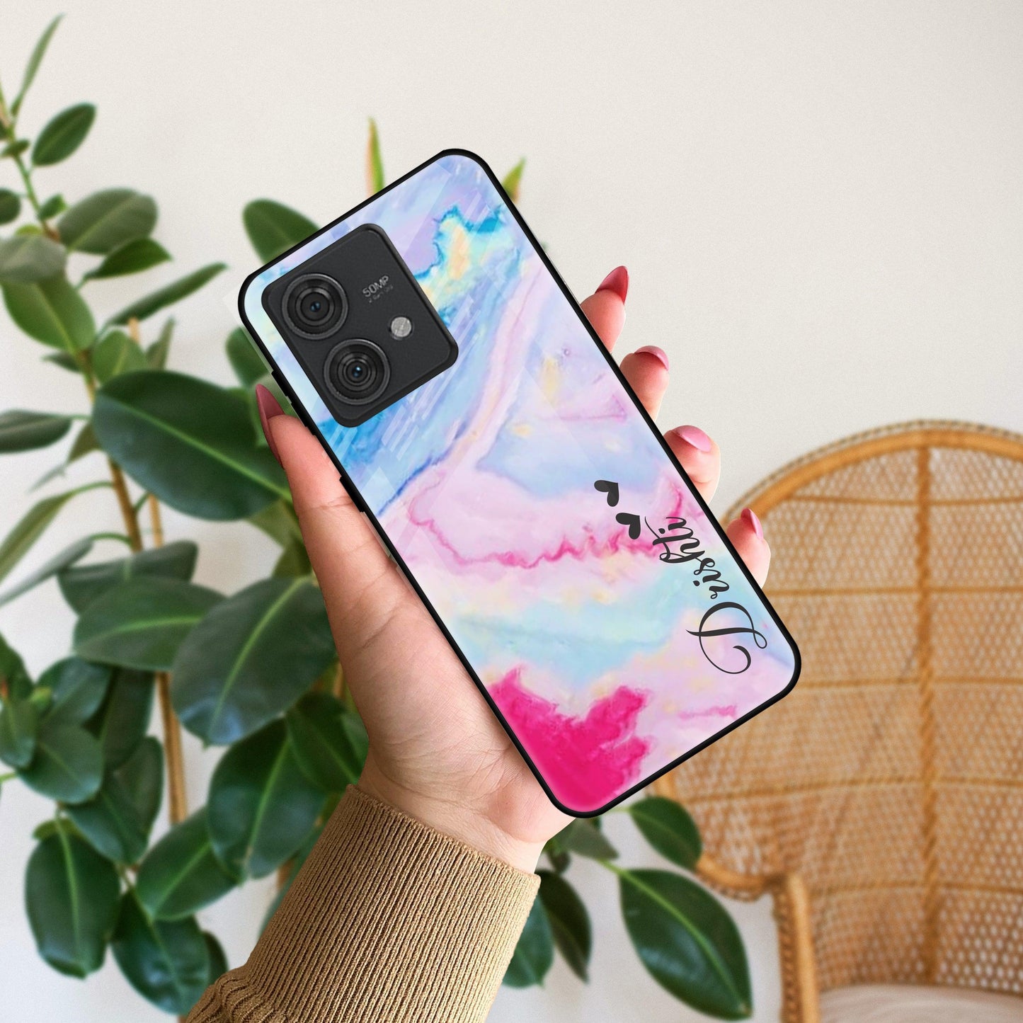 Customized Rainbow Glossy Metal Case Cover For Motorola - ShopOnCliQ