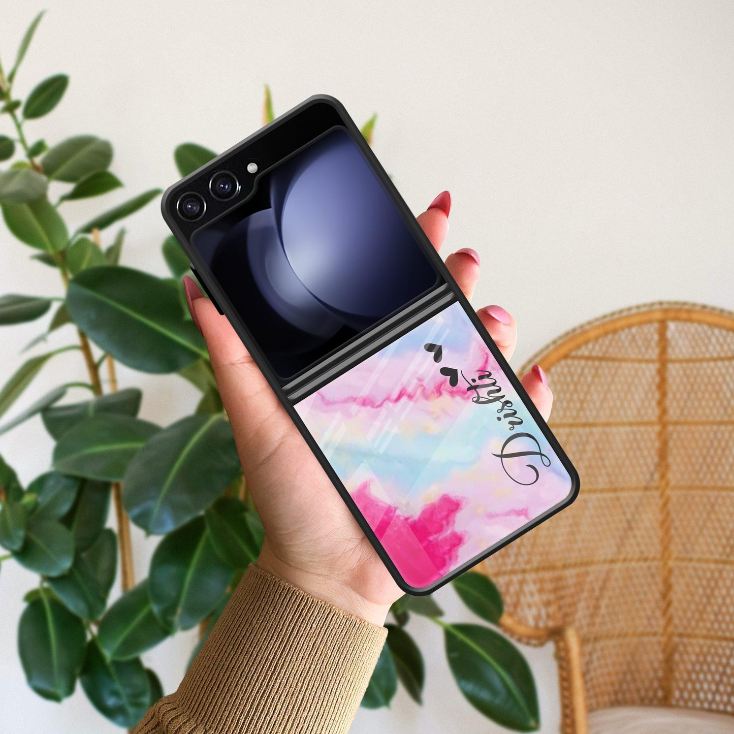 Customized Rainbow Glossy Metal Case Cover For Samsung